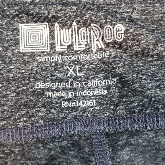 EUC Ankle length workout leggings, LulaRoe XL - Picture 3 of 6